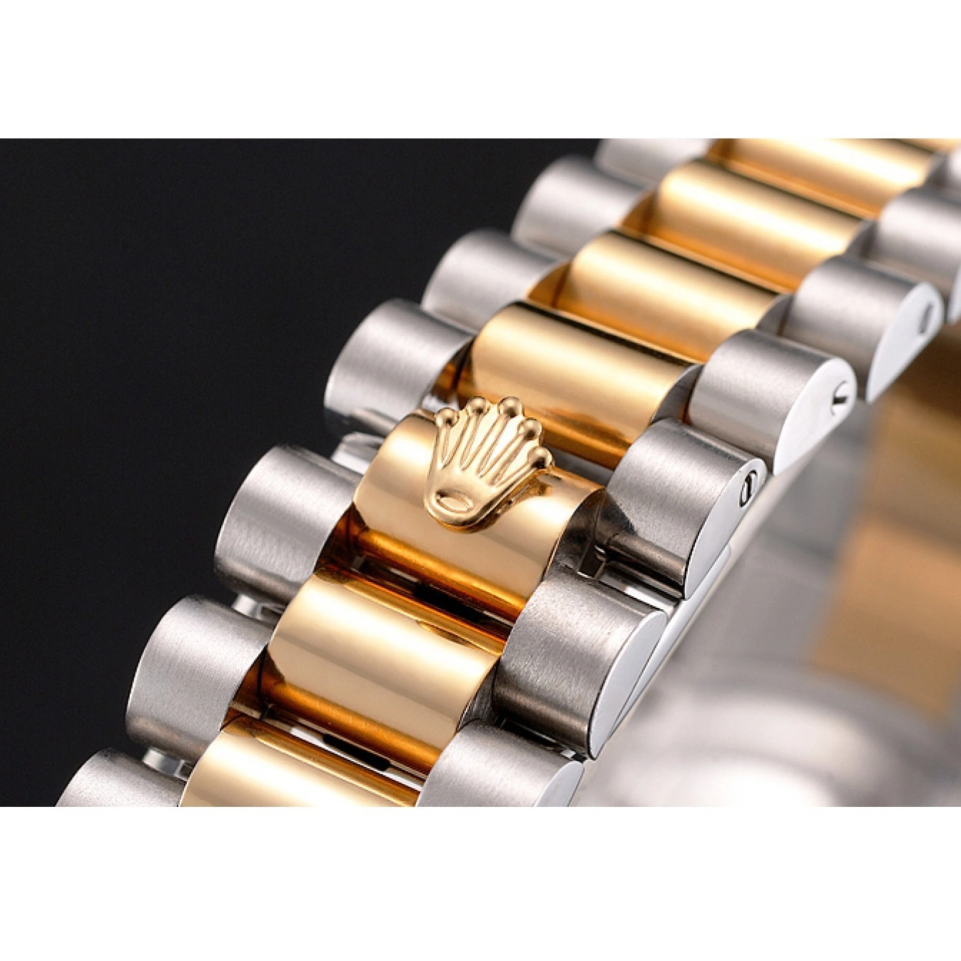 Aaa replica watch Datejust Bezel Rolex Gold Swiss Two Dial Stainless Gold Steel Tone Case Bracelet 0614